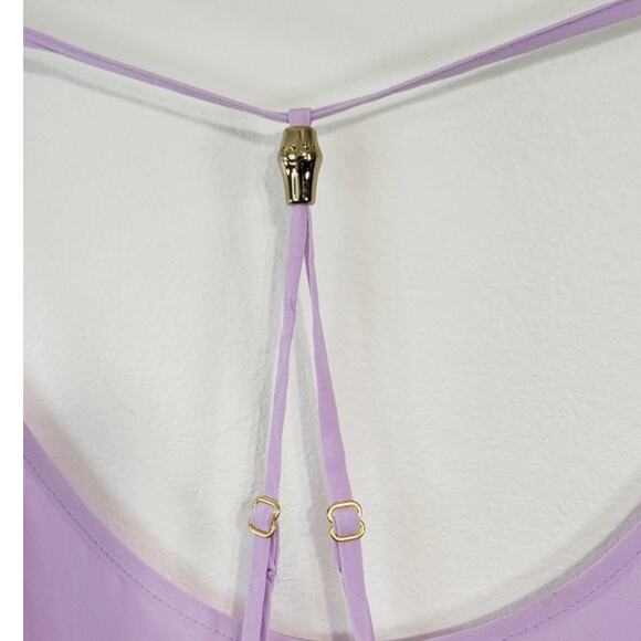 Lilly Pulitzer Tank Top X-Small Lavender 100% Silk Whimsical Fairy Beach Boho - Picture 6 of 9